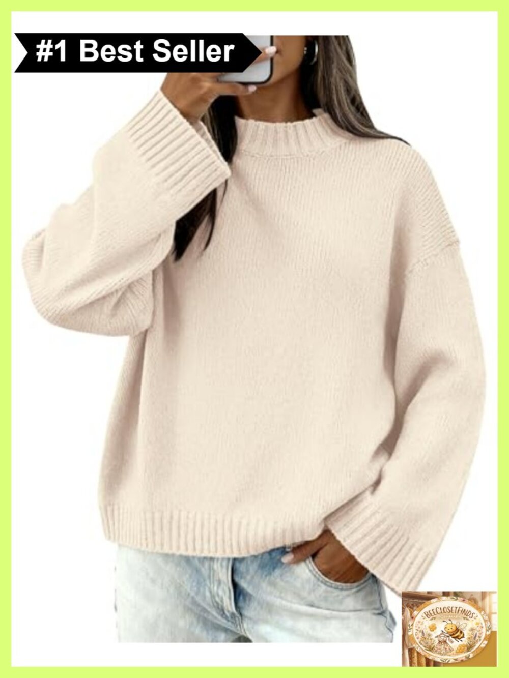 Womens Crewneck Drop Shoulder Ribbed Knit Sweater Loose Fit Long Sleeve